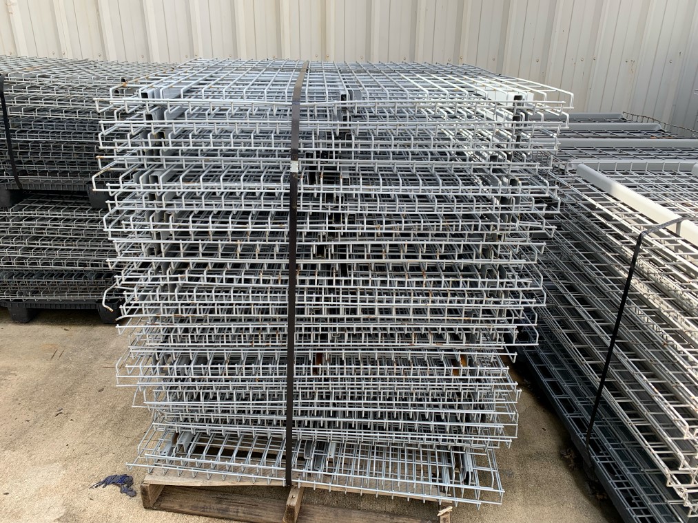 44” Deep 3 Channel Waterfall Pallet Racking Wire Decking